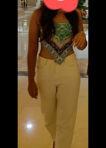 Urbanic Green Scarf Top