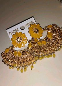 Yellow Floral Earrings