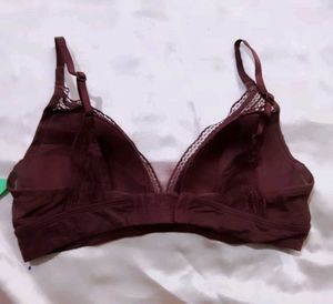 Burgundy Lace Bra