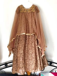 Elegant Brown Lace Dress