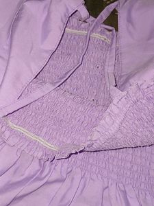 Lavender Smocked Top