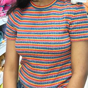 Striped crop top