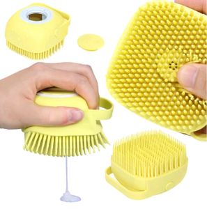 Silicone Bath Brush w Soap Dispenser Body Scrubber