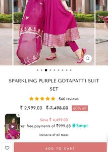 Pink Anarkali Suit with Dupatta