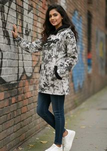 Stylish Black & White Hoodie