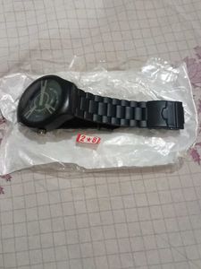 Black Metal Band Watch