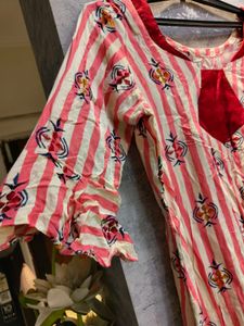 Striped Ethnic Kurta Dress