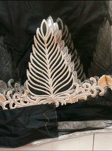 Black And Gray Saree