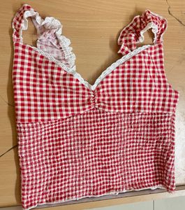 Red Gingham Cami Top