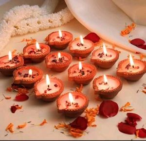 Terracotta Tealight Candle Set 4