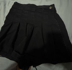 Black Mini Skort Skirt