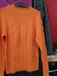 Orange Knit Sweater