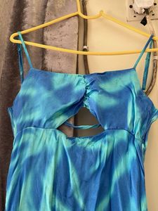 Tie-Dye Cutout Midi Dress