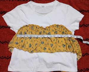 Floral Crop Top with Tee