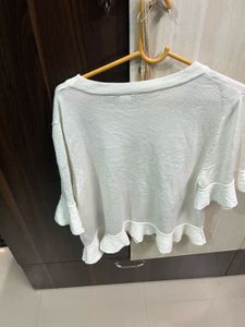 H&amp;M Ruffle Hem Knit Top
