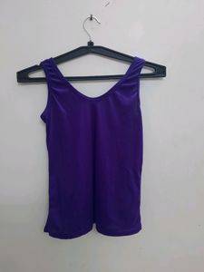 Purple FITTED TANK TOP