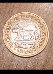 10 Rupee Coin Reserve Bank Of India 1935-2010