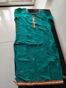 Green Printed Kurta