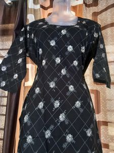 New Black Color Kurta Pack Of 1