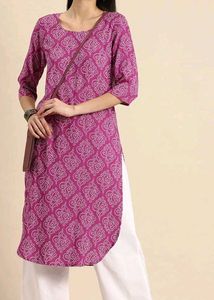 Printed Purple Kurta