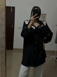 Vintage Black/Creamish Loose Fit Shirt (UNISEX)