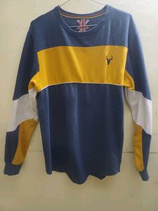 Next Blue &amp; Yellow Colorblock Crewneck