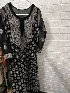 Elegant Black Chikankari Kurti