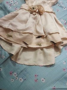 Cream Color Branded Up N Dowm Frock