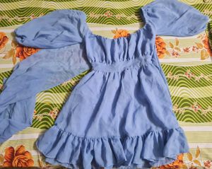 Baby Blue Mini Dress