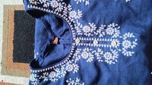 Elegant Blue Embroidered Kurta