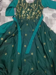 Green and Gold Party Dress