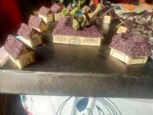 Mini Craft Ideas Hand Made ColourFul Huts Haveli Trees Pent House