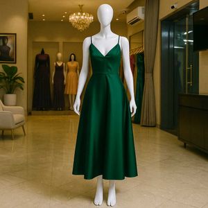 Elegant Green Midi Dress