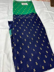 Beautiful Green And blue Saree For Women