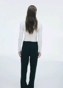 H&amp;M Straight Fit High Waist Black Jeans