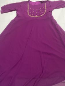 Elegant Purple Ethnic Gown