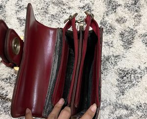 Burgundy Chain Crossbody