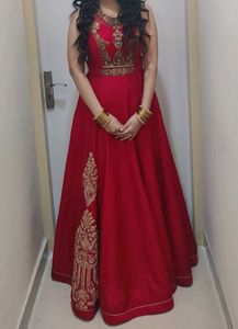 Ethnic Red Gown