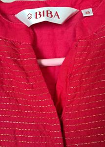 DesignerPink Top Flared Kurti With Cigarette Pant