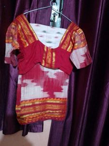 Ikat Pattern Saree
