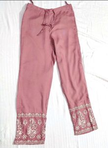Women Mauve Pink Chikankari Embroidery Kurta Set