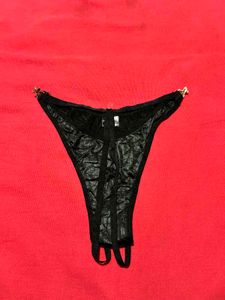 Black Sexy Thong S/M – Butterfly Hook Design