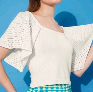 White Knit Top