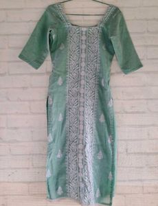 Chickenkari Work Kurthi Set For Women🫒