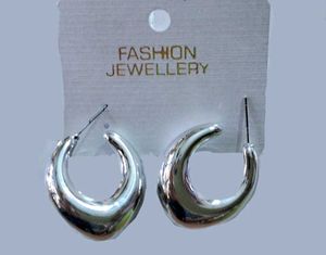 Silver Tone Hoop Earrings