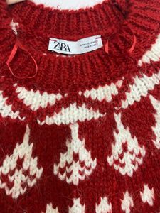 ZARA Unisex Festive Knit Pullover