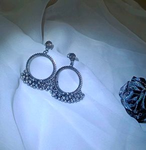 Silver Jhumka Earrings