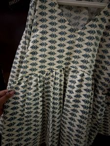 Printed Jaipuri Full Sleeved Short Kurti XXL