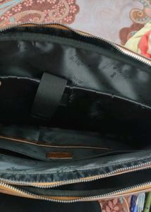 Brand New Brown Leather Laptop Bag with Multiple C