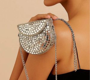 Mirror Sling Bag Silver